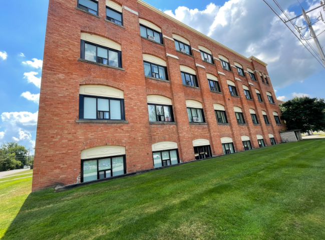 Apartment building exterior in Orangeville, Ontario